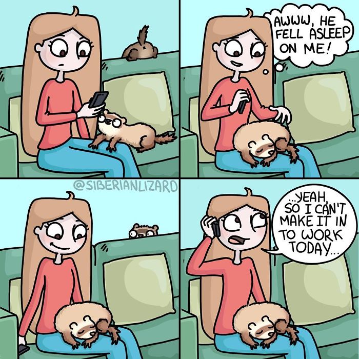Siberian Artist Makes Adorable Comics About Everyday Life With Her Two Ferrets (30 Pics) Siberian Artist Makes Adorable Comics About Everyday Life With Her Two Ferrets (30 Pics)