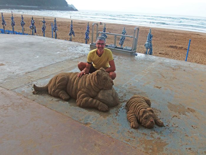 Sand Artist Creates Detailed Sculptures That You Could Easily Mistake For Live Animals If You Saw Them From A Distance Sand Artist Creates Detailed Sculptures That You Could Easily Mistake For Live Animals If You Saw Them From A Distance