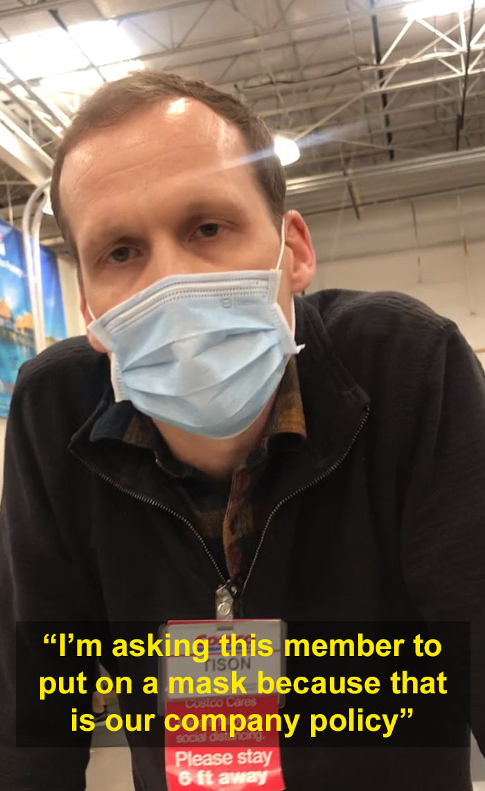 Idiot Films Costco Employee Kicking Him Out For Not Wearing A Mask, People Are On The Employee’s Side Idiot Films Costco Employee Kicking Him Out For Not Wearing A Mask, People Are On The Employee’s Side