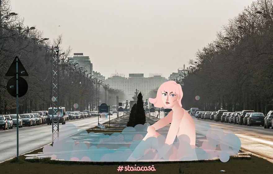 We Gave Local Illustrators Our Pictures Of The Empty City And Asked Them To Add Their Own Touch (24 Pics) We Gave Local Illustrators Our Pictures Of The Empty City And Asked Them To Add Their Own Touch (24 Pics)