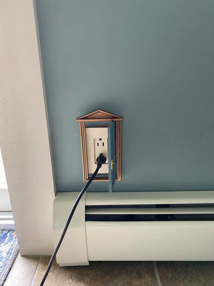 Woman Puts Dollhouse Doors As Electrical Outlet Covers Around Her Home Woman Puts Dollhouse Doors As Electrical Outlet Covers Around Her Home