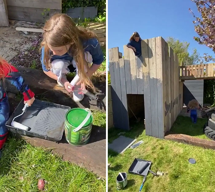 Savvy Dad Builds An Impressive Fortress For His Kids In Back Yard After Seeing How Expensive Tree Houses Are Savvy Dad Builds An Impressive Fortress For His Kids In Back Yard After Seeing How Expensive Tree Houses Are