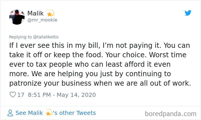 Turns Out, Some Restaurants Are Charging COVID Taxes After Re-Opening And It Boggles People Turns Out, Some Restaurants Are Charging COVID Taxes After Re-Opening And It Boggles People