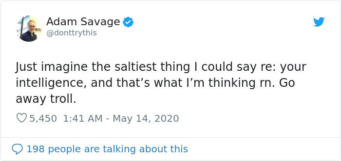 Adam Savage Makes A Statement About People Who Refuse To Wear A Mask, Shuts Down Idiots One By One Adam Savage Makes A Statement About People Who Refuse To Wear A Mask, Shuts Down Idiots One By One