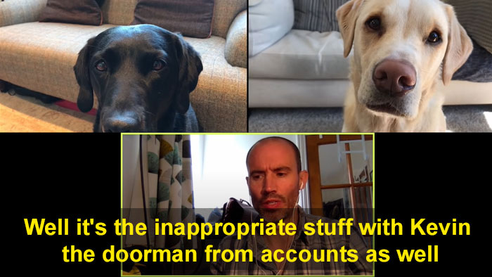 BBC Sports Broadcaster Stuck With Nothing To Report Decides To Hold A Meeting With His Two Dogs And The Video Goes Viral BBC Sports Broadcaster Stuck With Nothing To Report Decides To Hold A Meeting With His Two Dogs And The Video Goes Viral