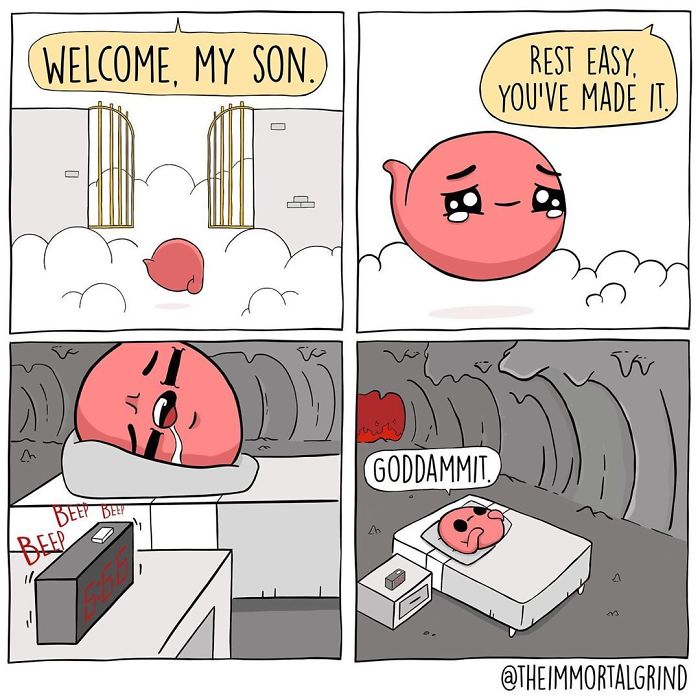 30 Comics About The Afterlife And Death That Differ From The Usual Stereotypes By ‘The Immortal Grind’ 30 Comics About The Afterlife And Death That Differ From The Usual Stereotypes By ‘The Immortal Grind’