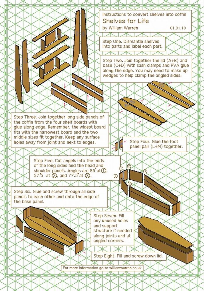 Eco-Responsible Furniture: This Bookshelf Can Be Reassembled Into A Coffin After The Owner’s Death Eco-Responsible Furniture: This Bookshelf Can Be Reassembled Into A Coffin After The Owner’s Death