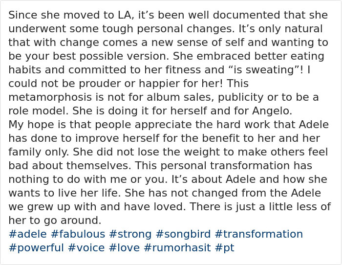 Adele Receives Criticism On Social Media After Losing 98 Pounds, But Her Personal Trainer Defends Her