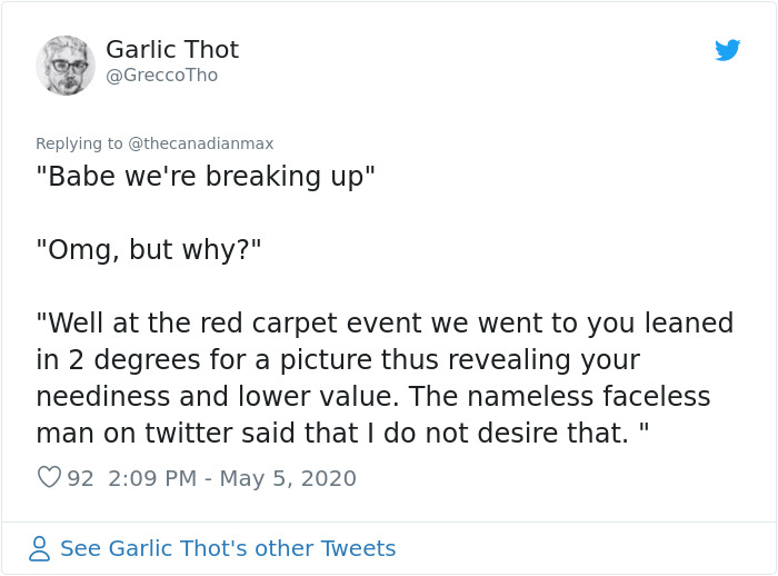 Twitter User Tells Males To Not Lean Into Their GFs Because It Makes Them Look Weak, Gets Called Out Twitter User Tells Males To Not Lean Into Their GFs Because It Makes Them Look Weak, Gets Called Out