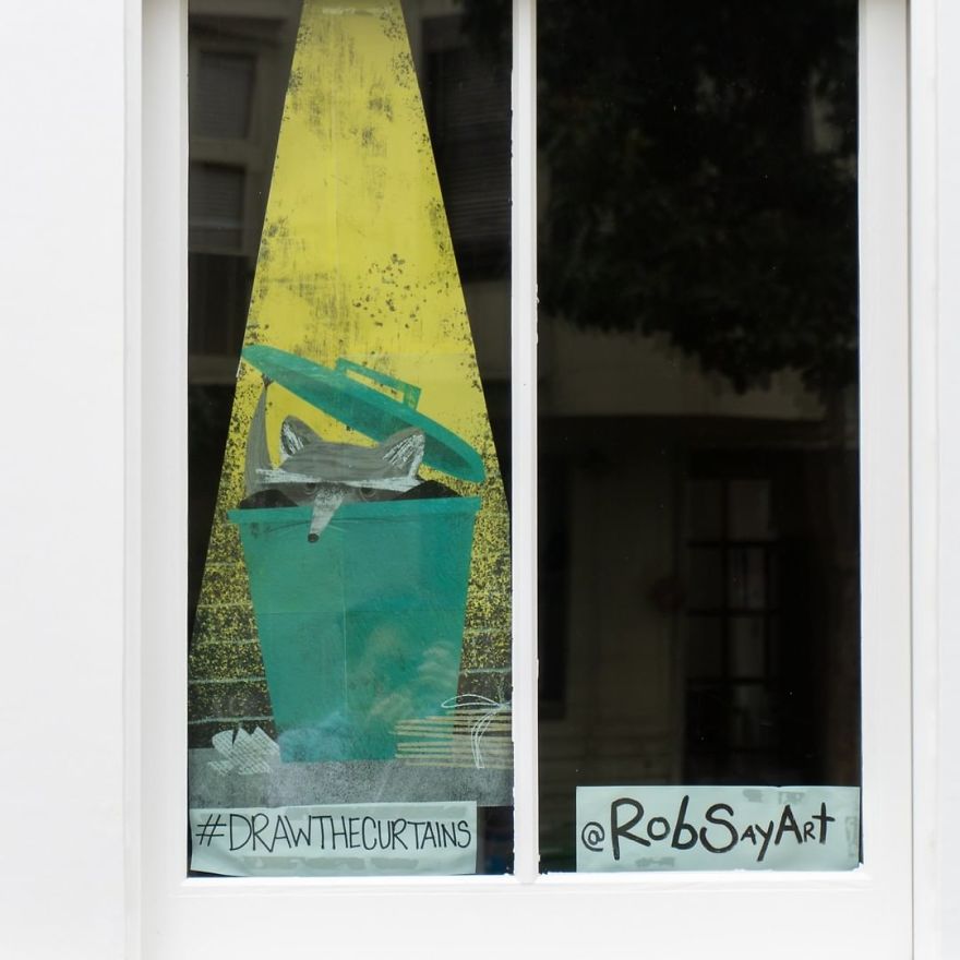 I Post One Drawing A Day On Our Window To Bring Joy To Our Neighbors During Quarantine (22 Pics)