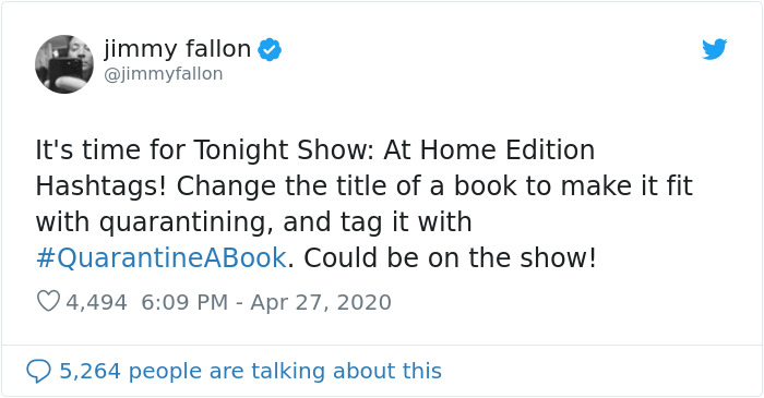 30 People Hilariously Respond To Jimmy Fallon’s ‘Quarantine A Book’ Challenge 30 People Hilariously Respond To Jimmy Fallon’s ‘Quarantine A Book’ Challenge