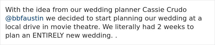 Couple Gets Married In A Drive-In Movie Theater With Guests In Their Cars After Canceling Their Original Venue Due To Coronavirus Couple Gets Married In A Drive-In Movie Theater With Guests In Their Cars After Canceling Their Original Venue Due To Coronavirus