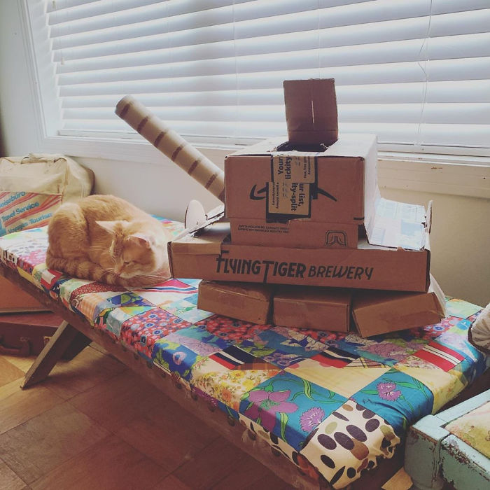 People Are So Bored During Quarantine That They’re Building Cardboard Tanks For Their Cats (30 Pics) People Are So Bored During Quarantine That They’re Building Cardboard Tanks For Their Cats (30 Pics)