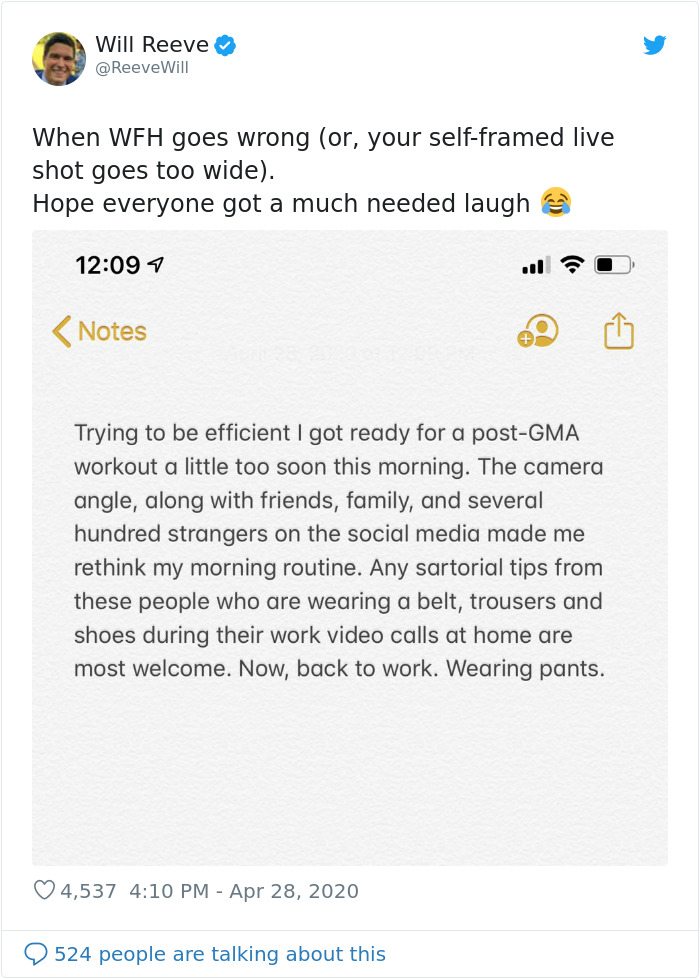 This Reporter Went On Air Wearing Only A Suit Coat And No Pants, Not Realizing Everyone Could See His Legs This Reporter Went On Air Wearing Only A Suit Coat And No Pants, Not Realizing Everyone Could See His Legs