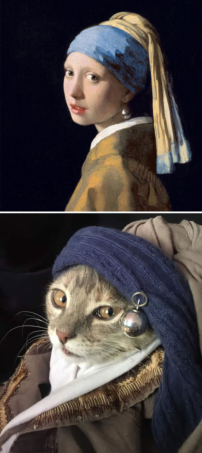 Museums Ask People To Recreate Famous Paintings At Home, Get 30 More Hilarious Pics Museums Ask People To Recreate Famous Paintings At Home, Get 30 More Hilarious Pics