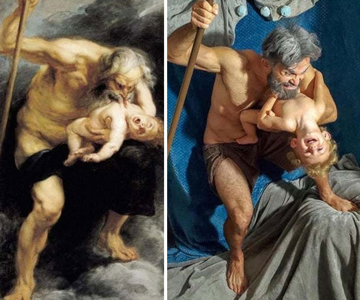 Museums Ask People To Recreate Famous Paintings At Home, Get 30 More Hilarious Pics Museums Ask People To Recreate Famous Paintings At Home, Get 30 More Hilarious Pics