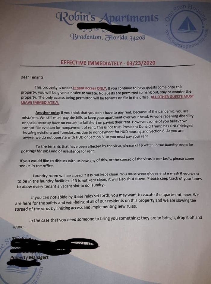 25 Inhumane, Greedy Landlords Who Revealed Their True Colors During The Pandemic 25 Inhumane, Greedy Landlords Who Revealed Their True Colors During The Pandemic