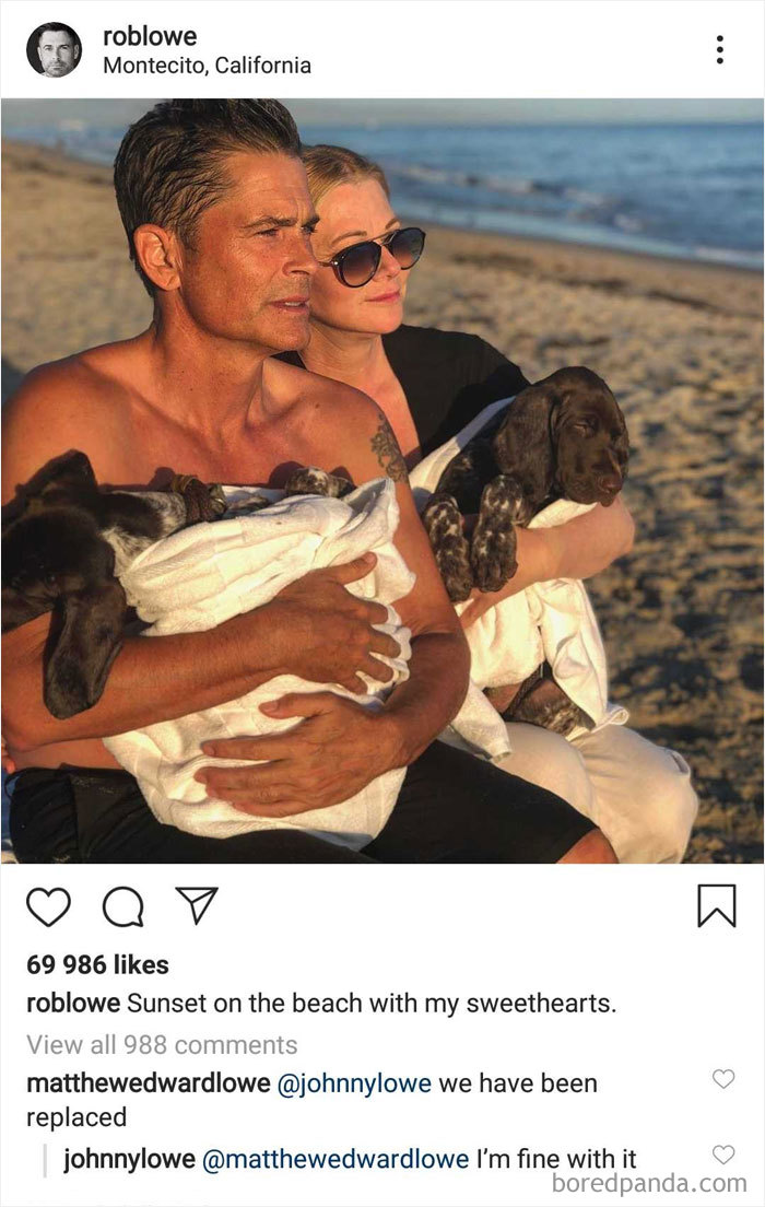 Rob Lowe’s Sons Keep Trolling Him On Instagram, And It’s Hilarious (26 New Pics) Rob Lowe’s Sons Keep Trolling Him On Instagram, And It’s Hilarious (26 New Pics)