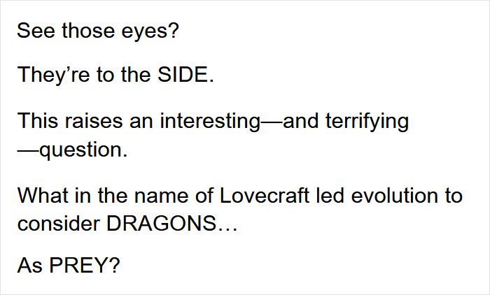 Guy Asks Why Dragons Have Eyes On The Sides Of Their Heads If They Are Predators, A Tumblr User Gives A Scientific Explanation