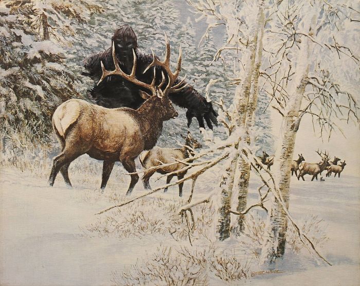 30 Thrift Shop Paintings Made Interesting Again With Funny Monsters By Chris McMahon