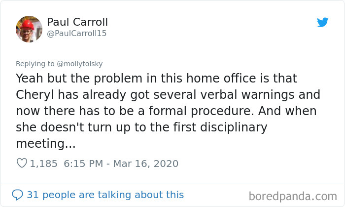 Someone Suggests That Couples Working From Home Should Blame Things On Fake “Coworkers”, Gets 30 Funny Replies Someone Suggests That Couples Working From Home Should Blame Things On Fake “Coworkers”, Gets 30 Funny Replies