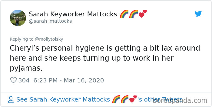 Someone Suggests That Couples Working From Home Should Blame Things On Fake “Coworkers”, Gets 30 Funny Replies Someone Suggests That Couples Working From Home Should Blame Things On Fake “Coworkers”, Gets 30 Funny Replies