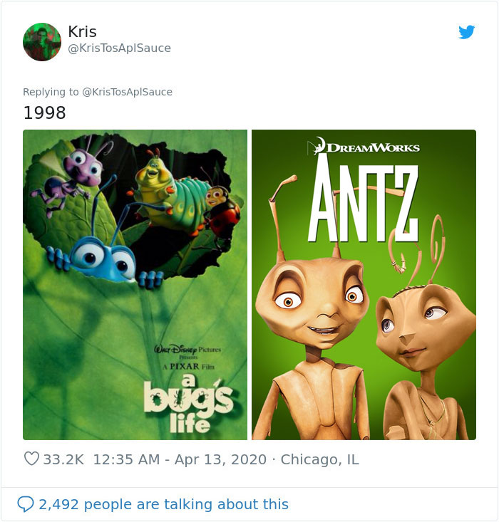 Twitter Users Are Noticing That Hollywood Makes ‘The Same Movie’ Every Year, Post 9 Convincing Side-By-Side Examples Twitter Users Are Noticing That Hollywood Makes ‘The Same Movie’ Every Year, Post 9 Convincing Side-By-Side Examples
