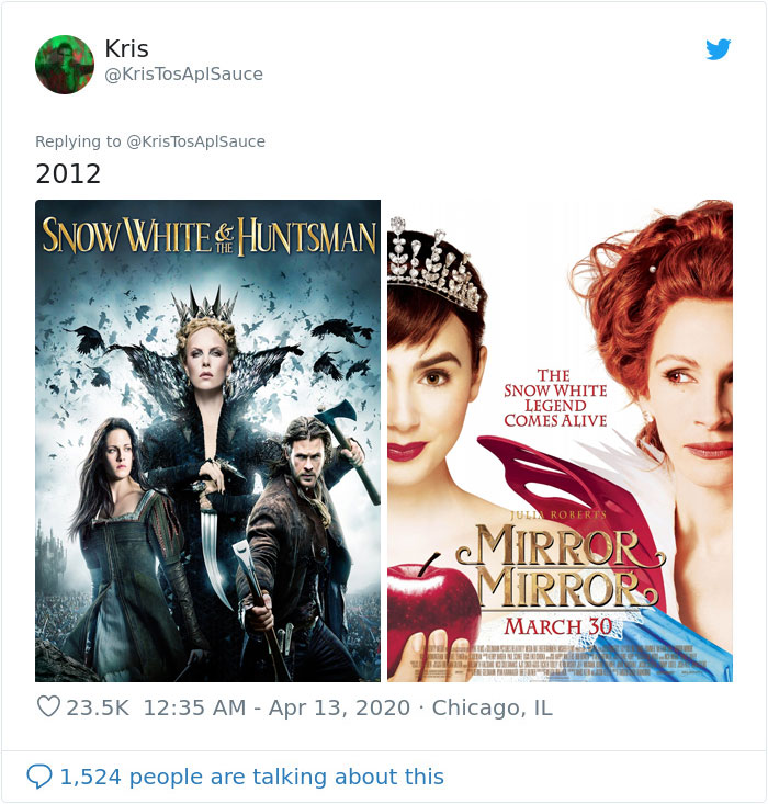 Twitter Users Are Noticing That Hollywood Makes ‘The Same Movie’ Every Year, Post 9 Convincing Side-By-Side Examples Twitter Users Are Noticing That Hollywood Makes ‘The Same Movie’ Every Year, Post 9 Convincing Side-By-Side Examples