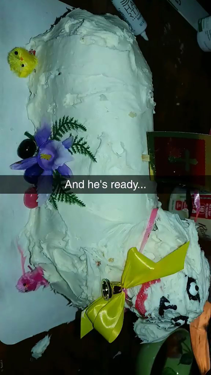 Woman Buys Ugly Lamb Cake And Decides To Fix It, Ruins Easter In The Process