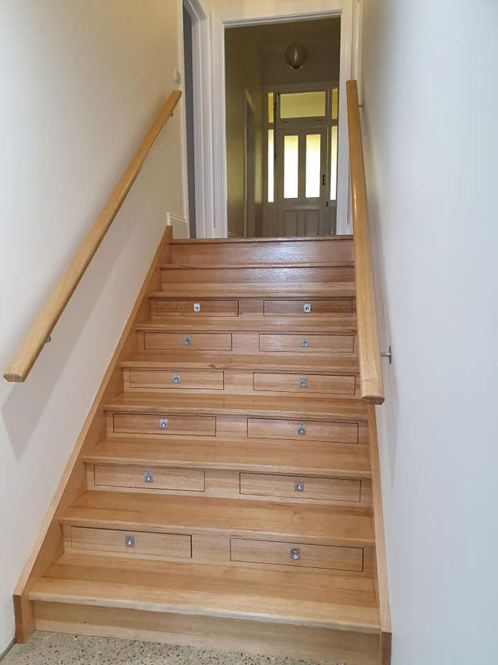 Builder Transforms Staircase Into Wine Cellar In A Week And A Half Using Bunnings Drawers Builder Transforms Staircase Into Wine Cellar In A Week And A Half Using Bunnings Drawers