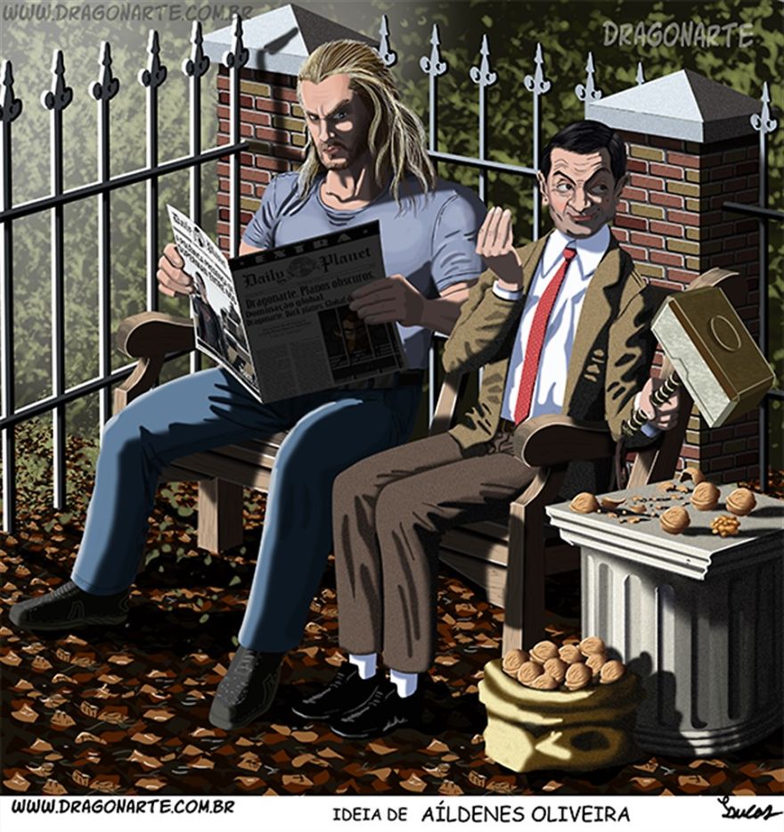 Artist Shows The Daily Life Of Superheroes And Other Famous Characters In His 40 New Comics Artist Shows The Daily Life Of Superheroes And Other Famous Characters In His 40 New Comics