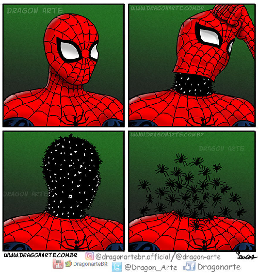 Artist Shows The Daily Life Of Superheroes And Other Famous Characters In His 40 New Comics Artist Shows The Daily Life Of Superheroes And Other Famous Characters In His 40 New Comics