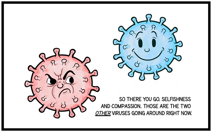 “The 2 Other Viruses Going Around Right Now”: Artist Illustrates The Contagious Behaviors That People Are Falling For “The 2 Other Viruses Going Around Right Now”: Artist Illustrates The Contagious Behaviors That People Are Falling For