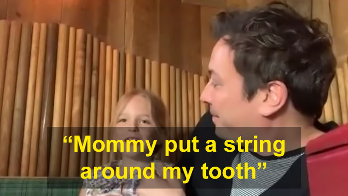 Jimmy Fallon’s Daughter Loses A Tooth And Excitedly Crashes Her Dad’s Interview Jimmy Fallon’s Daughter Loses A Tooth And Excitedly Crashes Her Dad’s Interview
