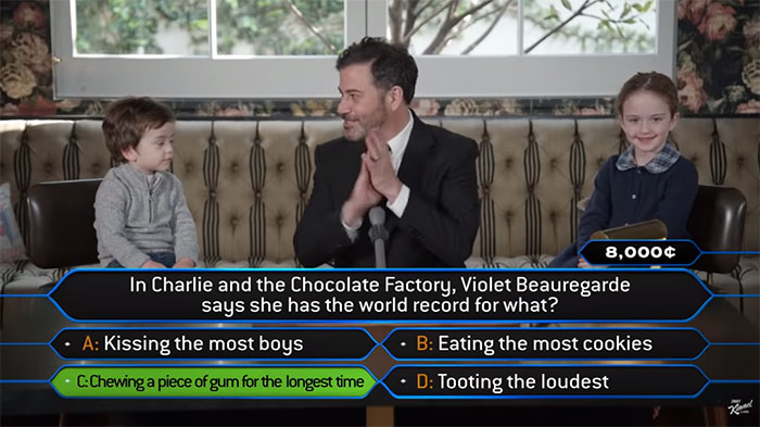 Jimmy Kimmel Hosts ‘Who Wants To Be A Millionaire’ For His Two Kids And Billy Adorably Loses His Patience Jimmy Kimmel Hosts ‘Who Wants To Be A Millionaire’ For His Two Kids And Billy Adorably Loses His Patience