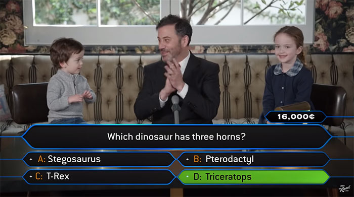 Jimmy Kimmel Hosts ‘Who Wants To Be A Millionaire’ For His Two Kids And Billy Adorably Loses His Patience Jimmy Kimmel Hosts ‘Who Wants To Be A Millionaire’ For His Two Kids And Billy Adorably Loses His Patience