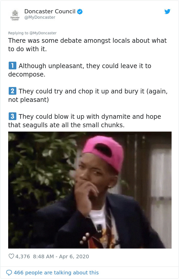 People Are Applauding This Twitter Manager For Using A Whale Blown Up In The 1970s As A Lesson On Coronavirus People Are Applauding This Twitter Manager For Using A Whale Blown Up In The 1970s As A Lesson On Coronavirus