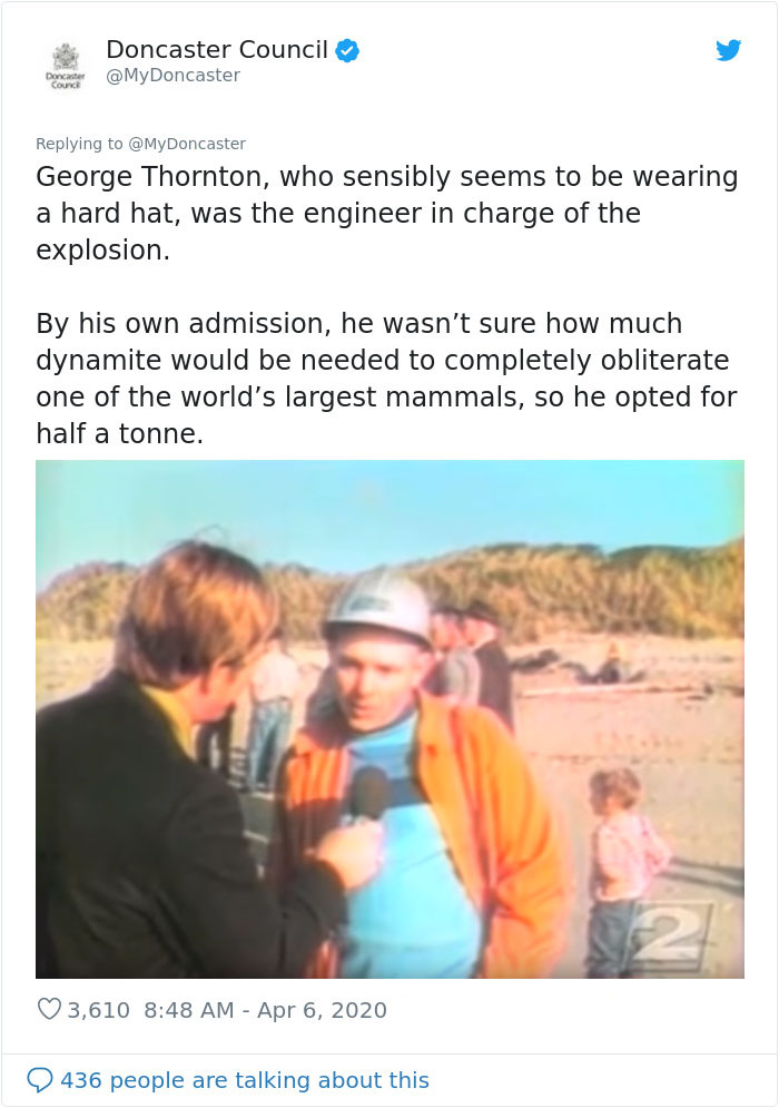 People Are Applauding This Twitter Manager For Using A Whale Blown Up In The 1970s As A Lesson On Coronavirus People Are Applauding This Twitter Manager For Using A Whale Blown Up In The 1970s As A Lesson On Coronavirus