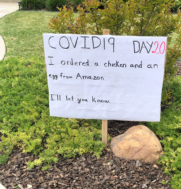 Guy Makes His Neighbors Laugh By Posting Dad Jokes Every Day Of Quarantine (7 Pics) Guy Makes His Neighbors Laugh By Posting Dad Jokes Every Day Of Quarantine (7 Pics)