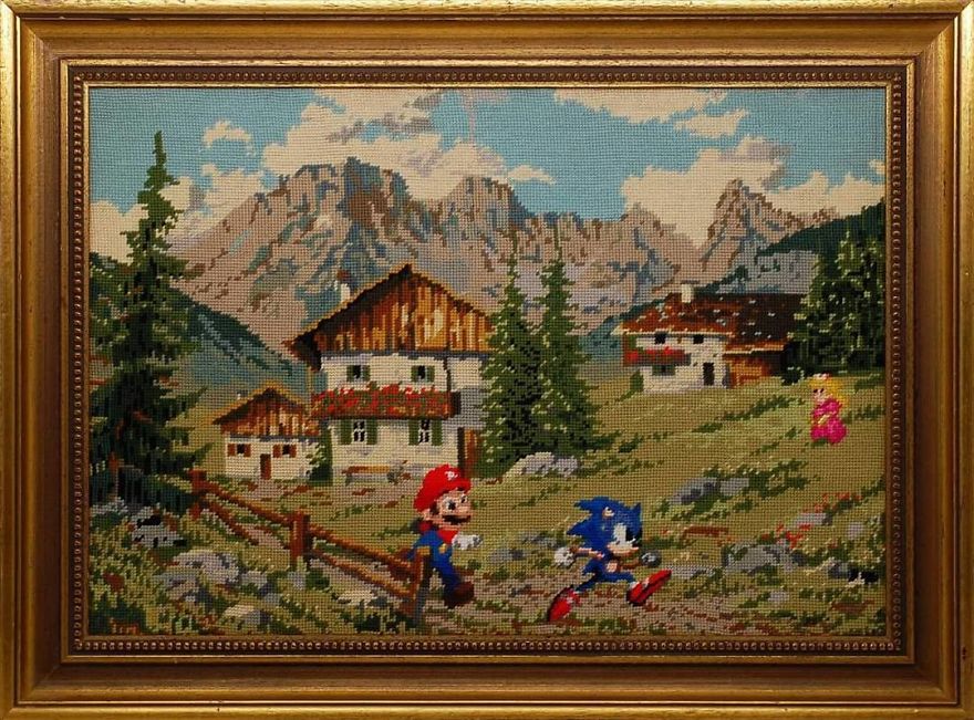 Artist Embroiders Pop Culture References Into These Old Tapestries To Give Them A New Life (28 Pics) Artist Embroiders Pop Culture References Into These Old Tapestries To Give Them A New Life (28 Pics)