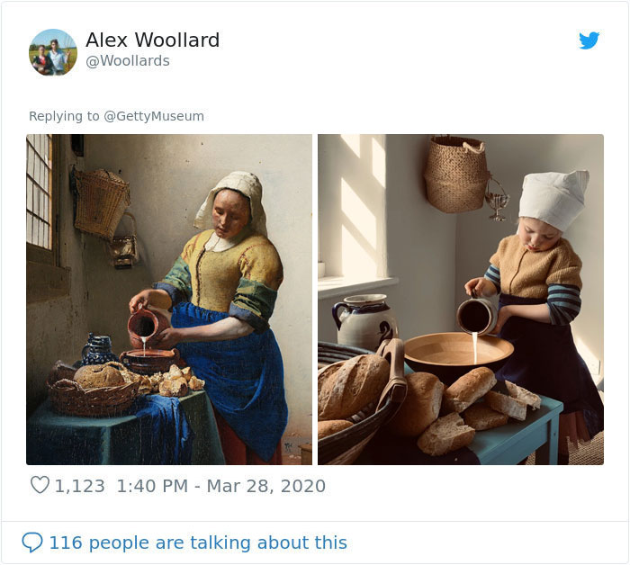 Museums Ask People To Recreate Famous Paintings With Anything They Can Find At Home, Get 35 Hilarious Pics