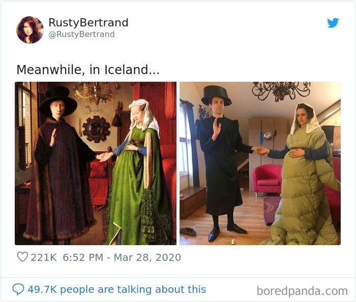 Museums Ask People To Recreate Famous Paintings With Anything They Can Find At Home, Get 35 Hilarious Pics