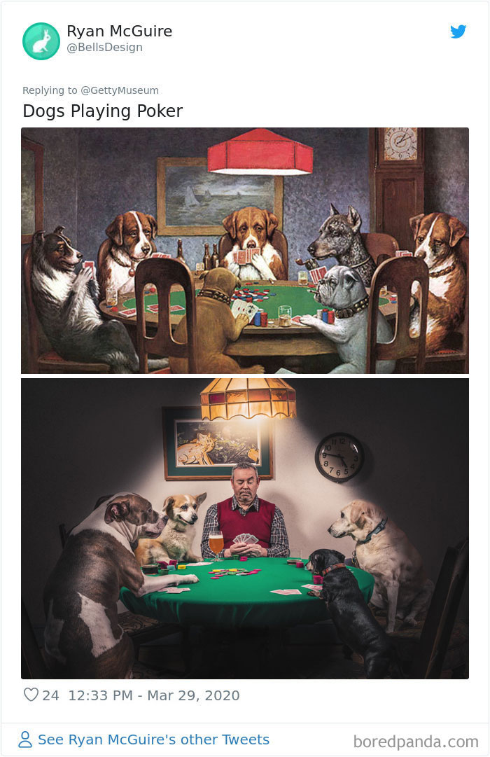 Museums Ask People To Recreate Famous Paintings With Anything They Can Find At Home, Get 35 Hilarious Pics