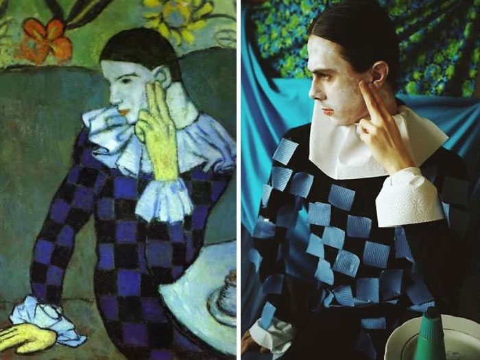 Museums Ask People To Recreate Famous Paintings With Anything They Can Find At Home, Get 35 Hilarious Pics