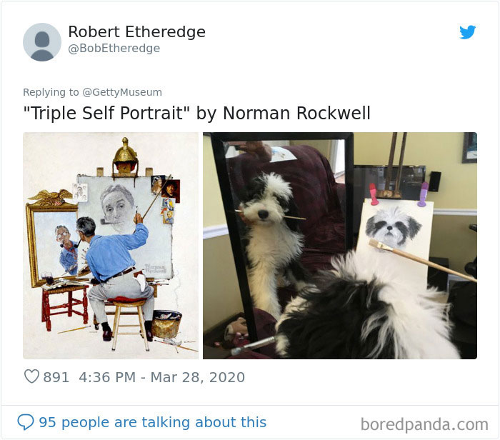 Museums Ask People To Recreate Famous Paintings With Anything They Can Find At Home, Get 35 Hilarious Pics