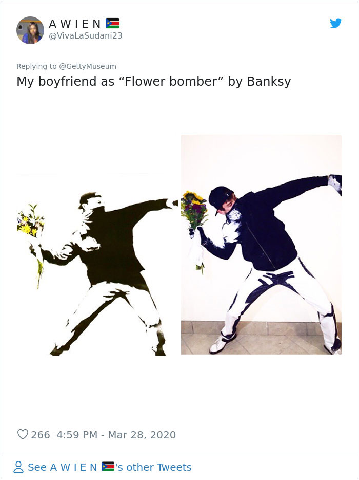 Museums Ask People To Recreate Famous Paintings With Anything They Can Find At Home, Get 35 Hilarious Pics