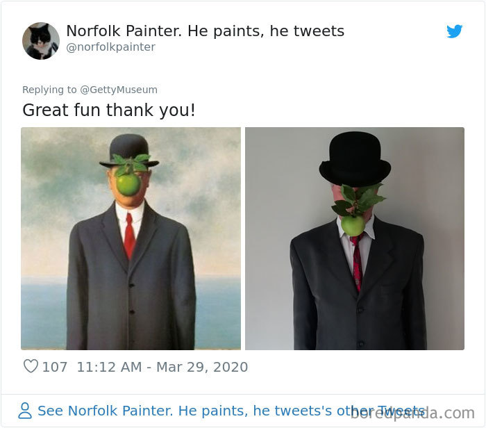 Museums Ask People To Recreate Famous Paintings With Anything They Can Find At Home, Get 35 Hilarious Pics