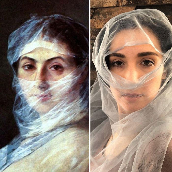 Museums Ask People To Recreate Famous Paintings With Anything They Can Find At Home, Get 35 Hilarious Pics
