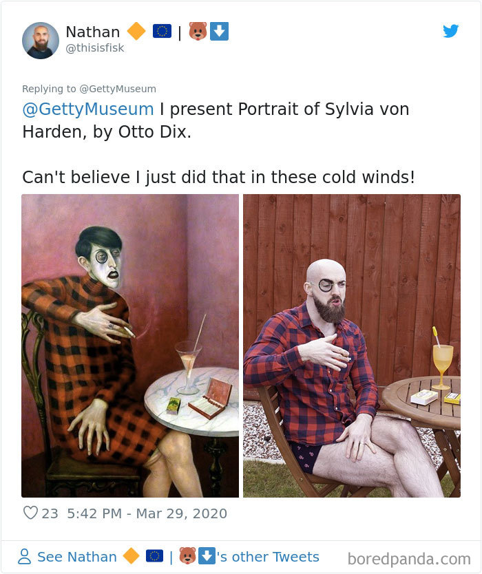 Museums Ask People To Recreate Famous Paintings With Anything They Can Find At Home, Get 35 Hilarious Pics