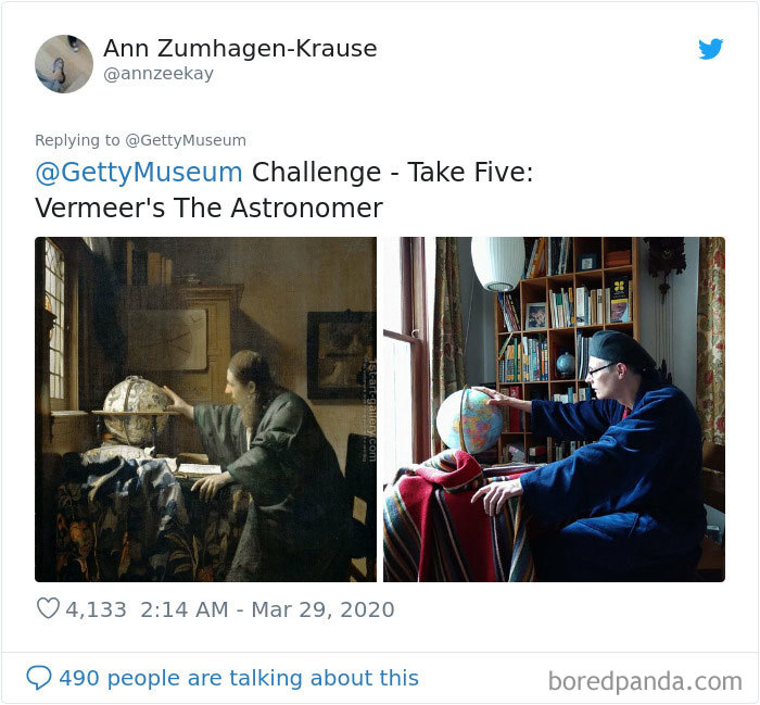Museums Ask People To Recreate Famous Paintings With Anything They Can Find At Home, Get 35 Hilarious Pics